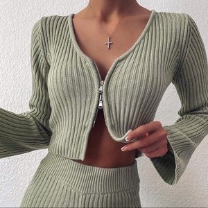 Tiger Mist - Otto jumper in matcha green